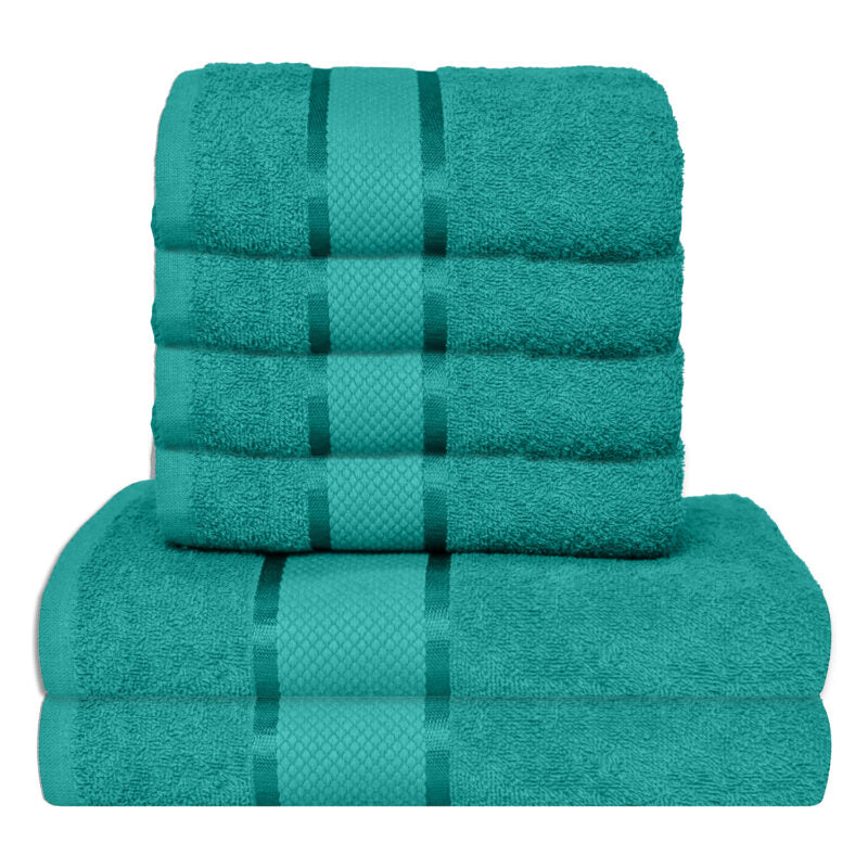 Set 6 prosoape 100% Bumbac - model NewLook Border | 0080