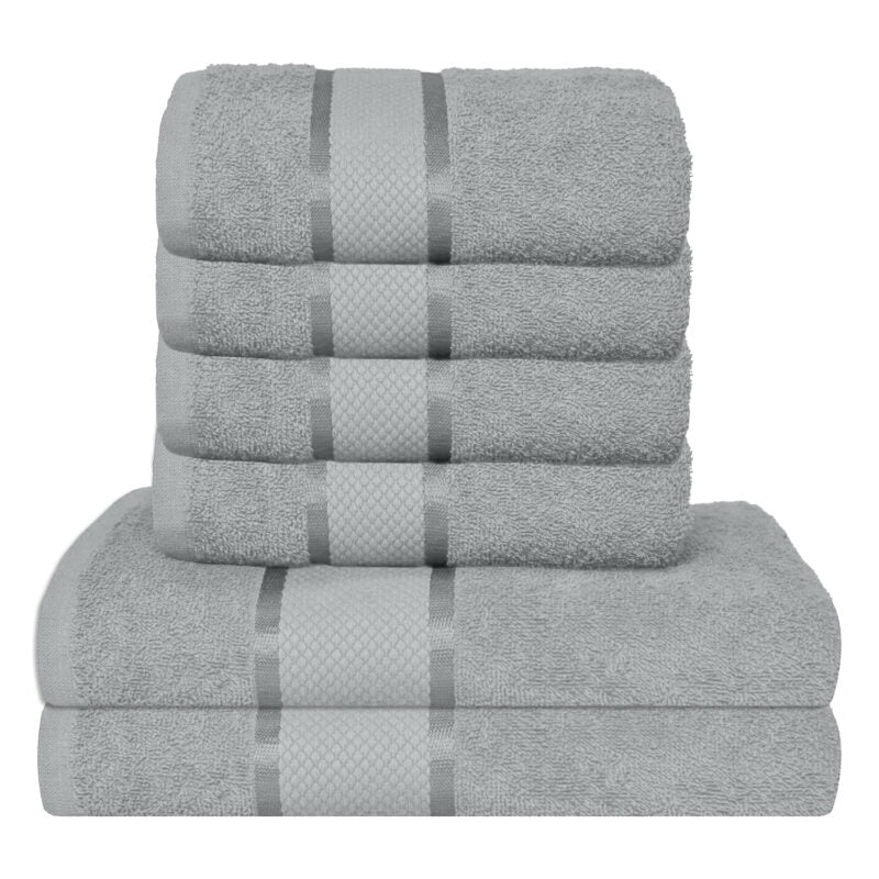 Set 6 prosoape 100% Bumbac - model NewLook Border | 0081