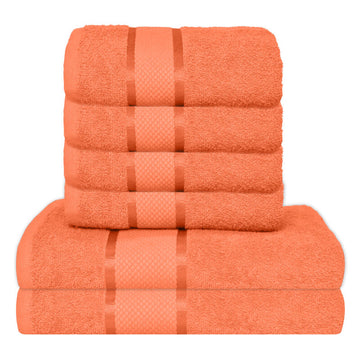 Set 6 prosoape 100% Bumbac - model NewLook Border | 0083