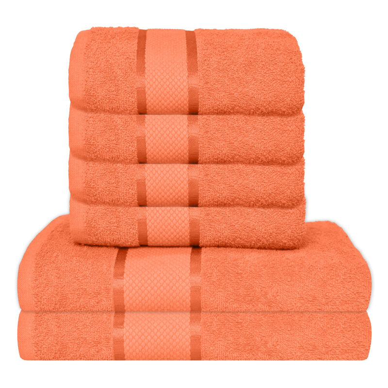 Set 6 prosoape 100% Bumbac - model NewLook Border | 0083