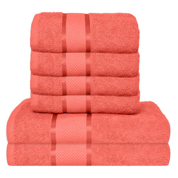 Set 6 prosoape 100% Bumbac - model NewLook Border | 0088