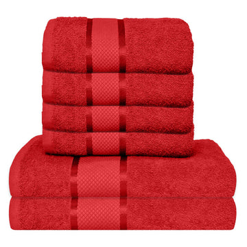 Set 6 prosoape 100% Bumbac - model NewLook Border | 0084