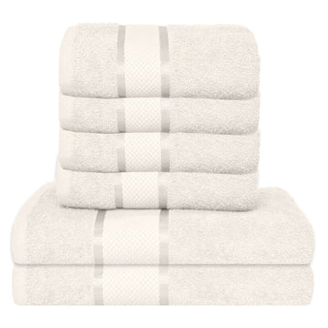 Set 6 prosoape 100% Bumbac - model NewLook Border | 0085