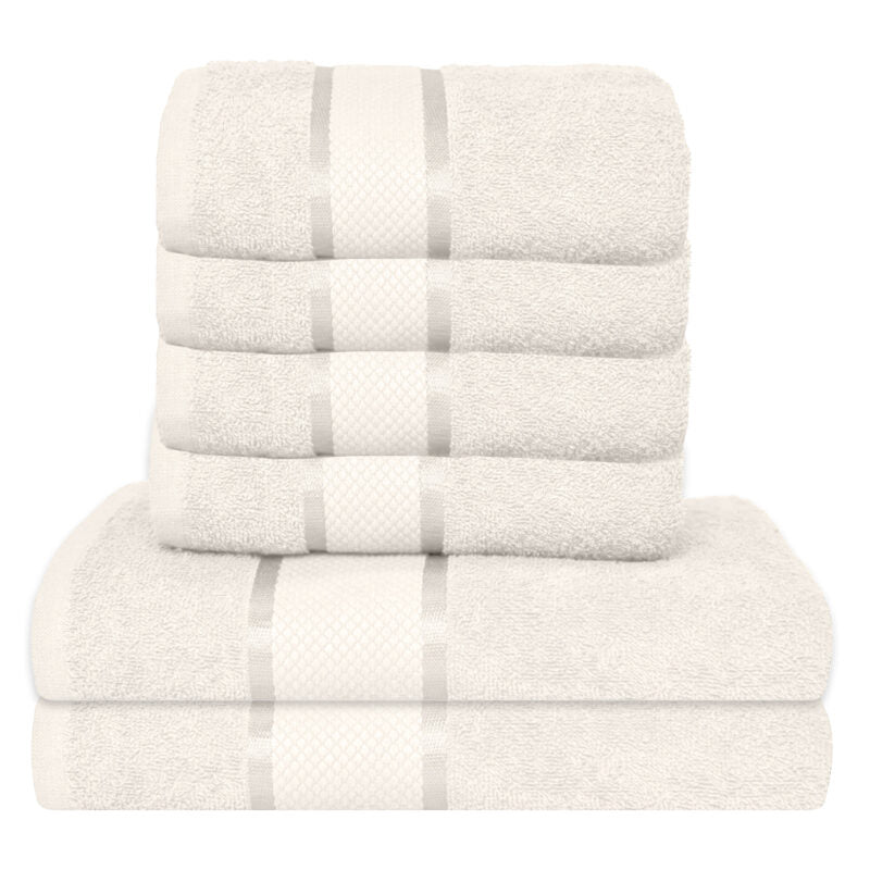 Set 6 prosoape 100% Bumbac - model NewLook Border | 0085