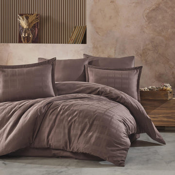 Lenjerie de pat Jacquard bumbac 100% - 6 piese | 9748-R