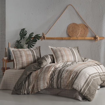 Lenjerie de pat ranforce Clasy King size  | 11298-R