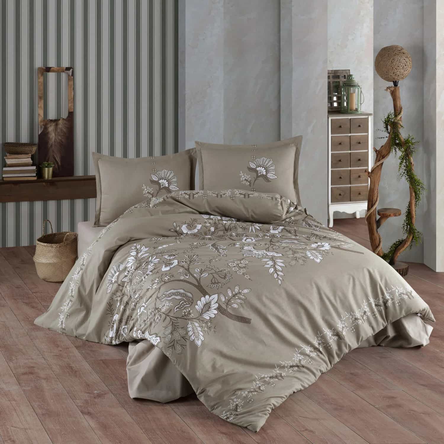 Lenjerie de pat ranforce Clasy King size  | 6917-R
