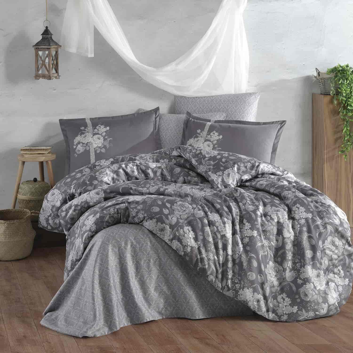 Lenjerie de pat satin Clasy King size  | 6857-R