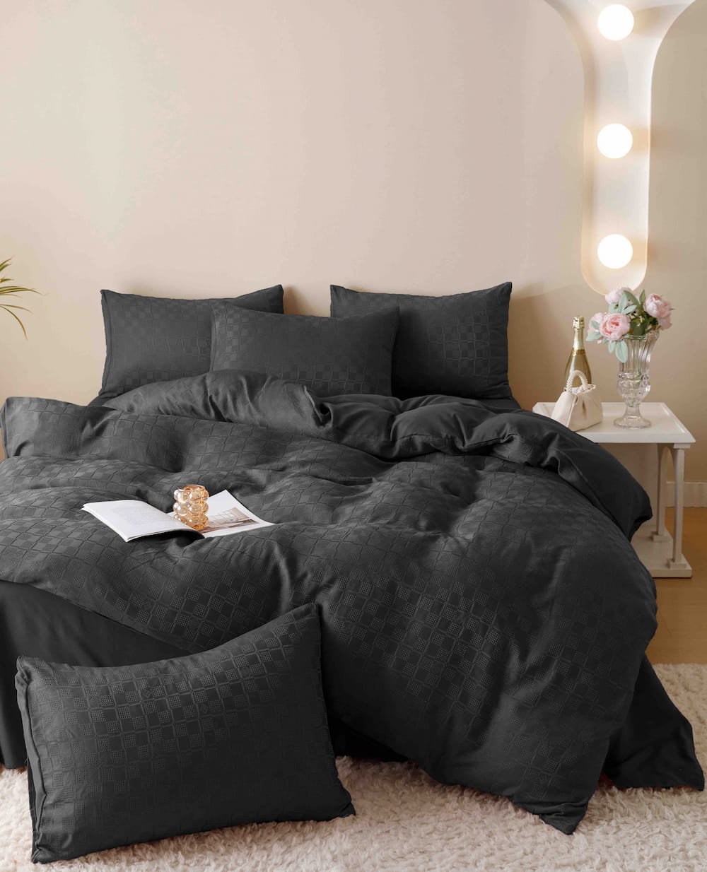 Lenjerie de pat fashion Jacquard + Finet - 6 piese | 5693-J