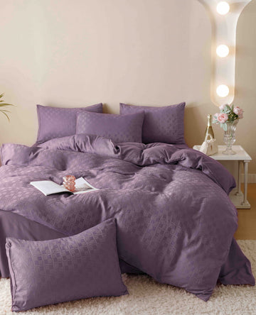 Lenjerie de pat fashion Jacquard + Finet - 6 piese | 5703-J