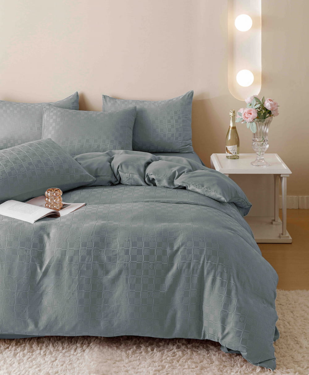 Lenjerie de pat fashion Jacquard + Finet - 6 piese | 5698-J