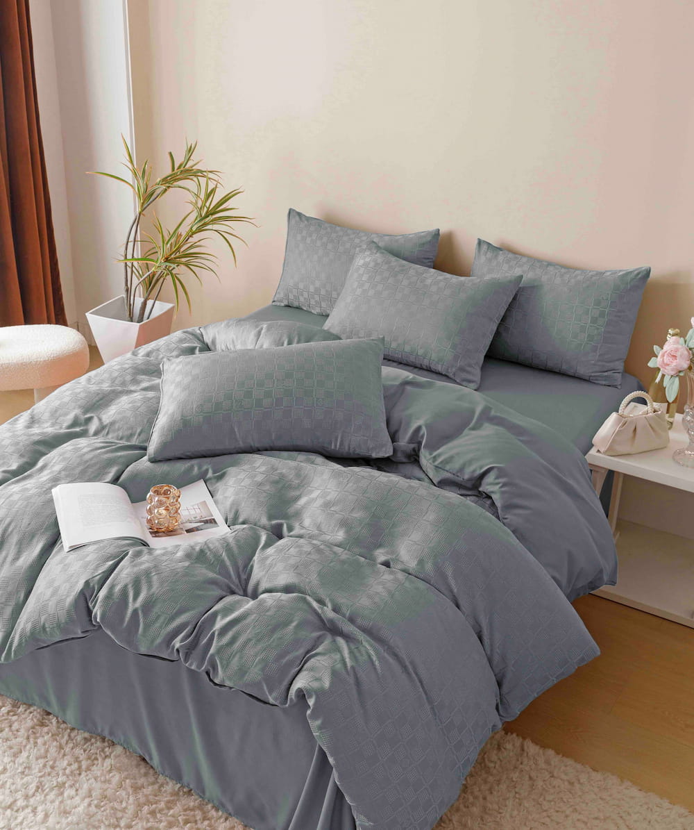 Lenjerie de pat fashion Jacquard + Finet - 6 piese | 5698-J