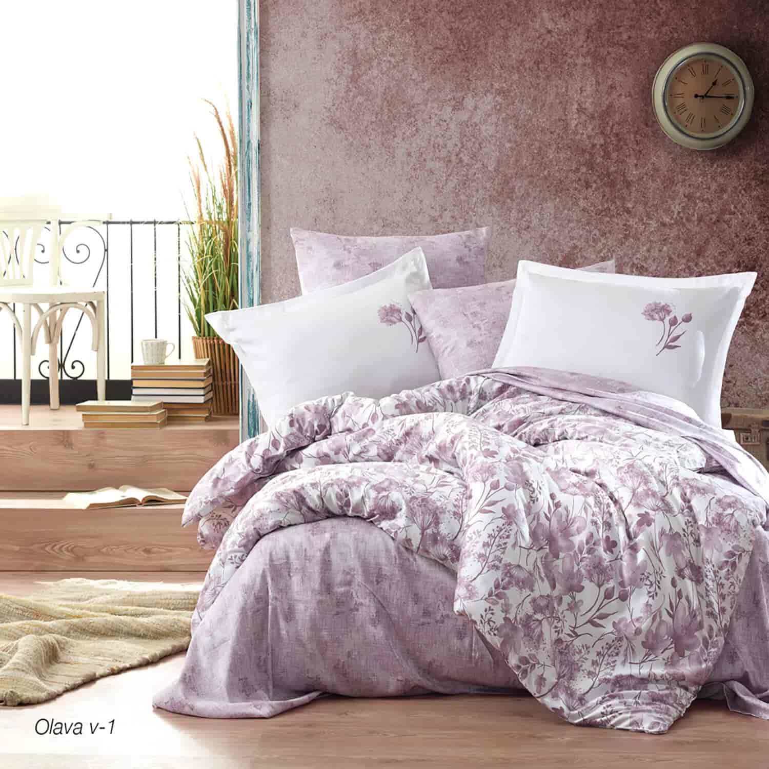Lenjerie de pat satin Clasy King size  | 6875-R