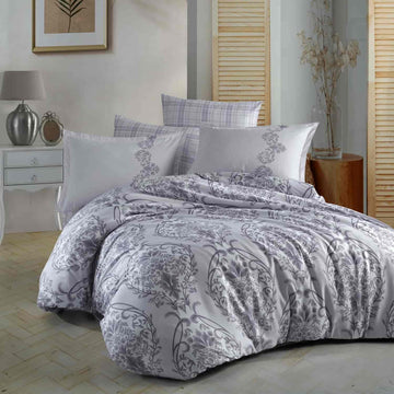 Lenjerie de pat satin Clasy King size  | 6854-R