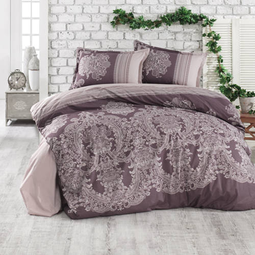 Lenjerie de pat ranforce Clasy King size  | 15574-R