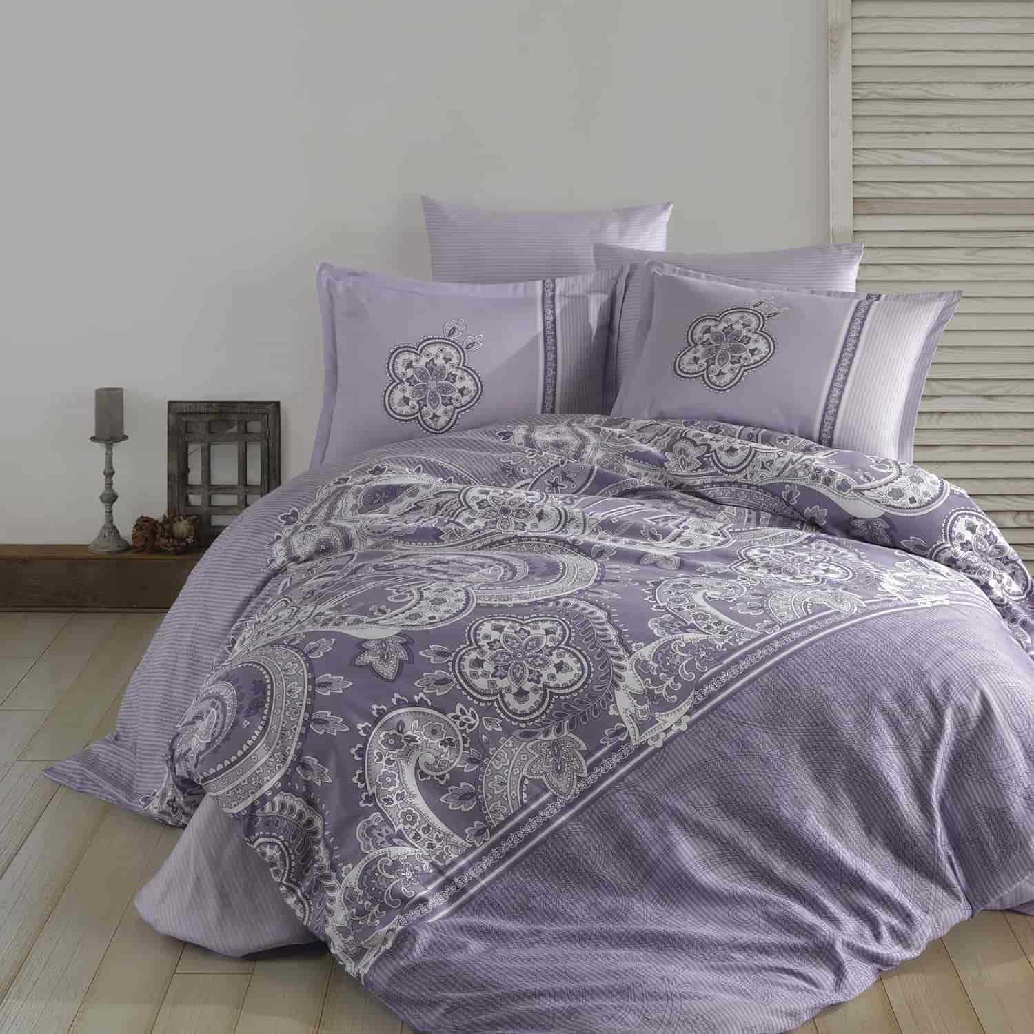 Lenjerie de pat satin Clasy King size  | 6849-R