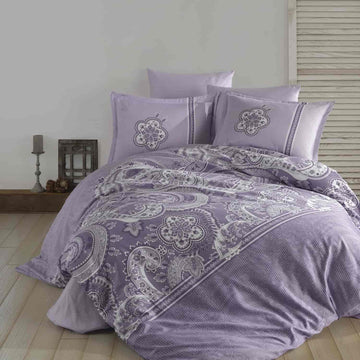 Lenjerie de pat satin Clasy King size  | 6849-R