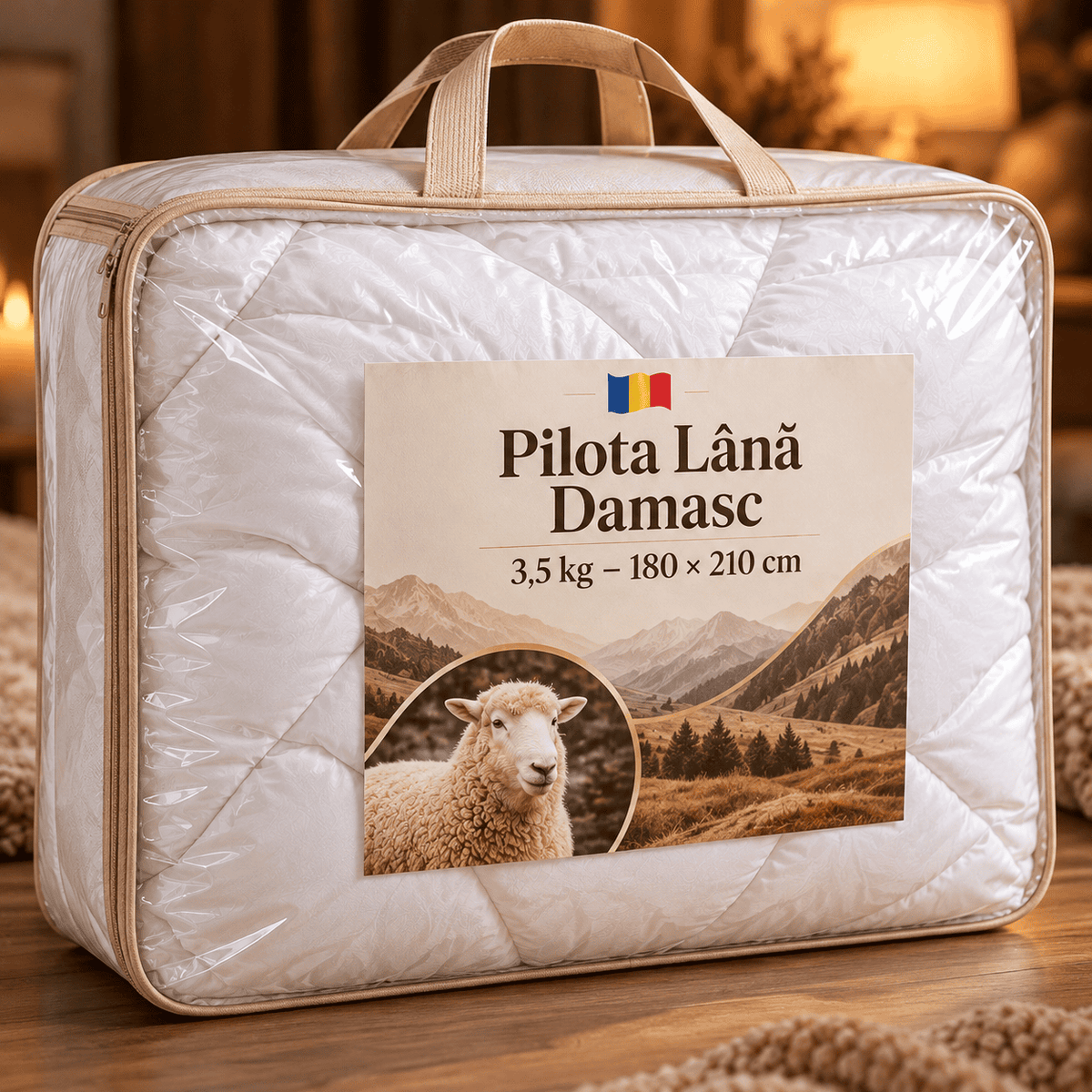 Pilota Lana Damasc 3.5 Kg 180cm x 210cm