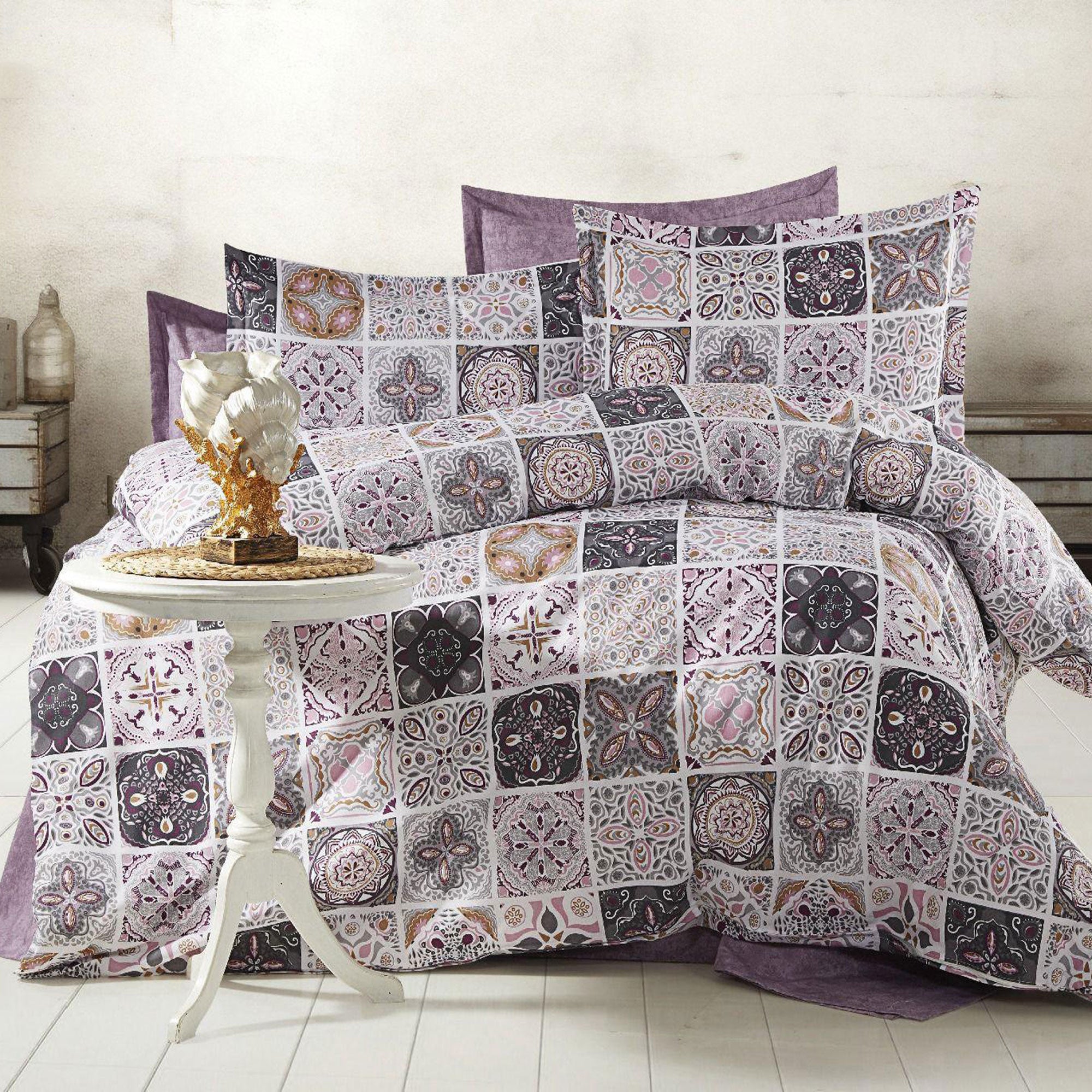 Lenjerie de pat bumbac 100% - 4 piese | 12864-R