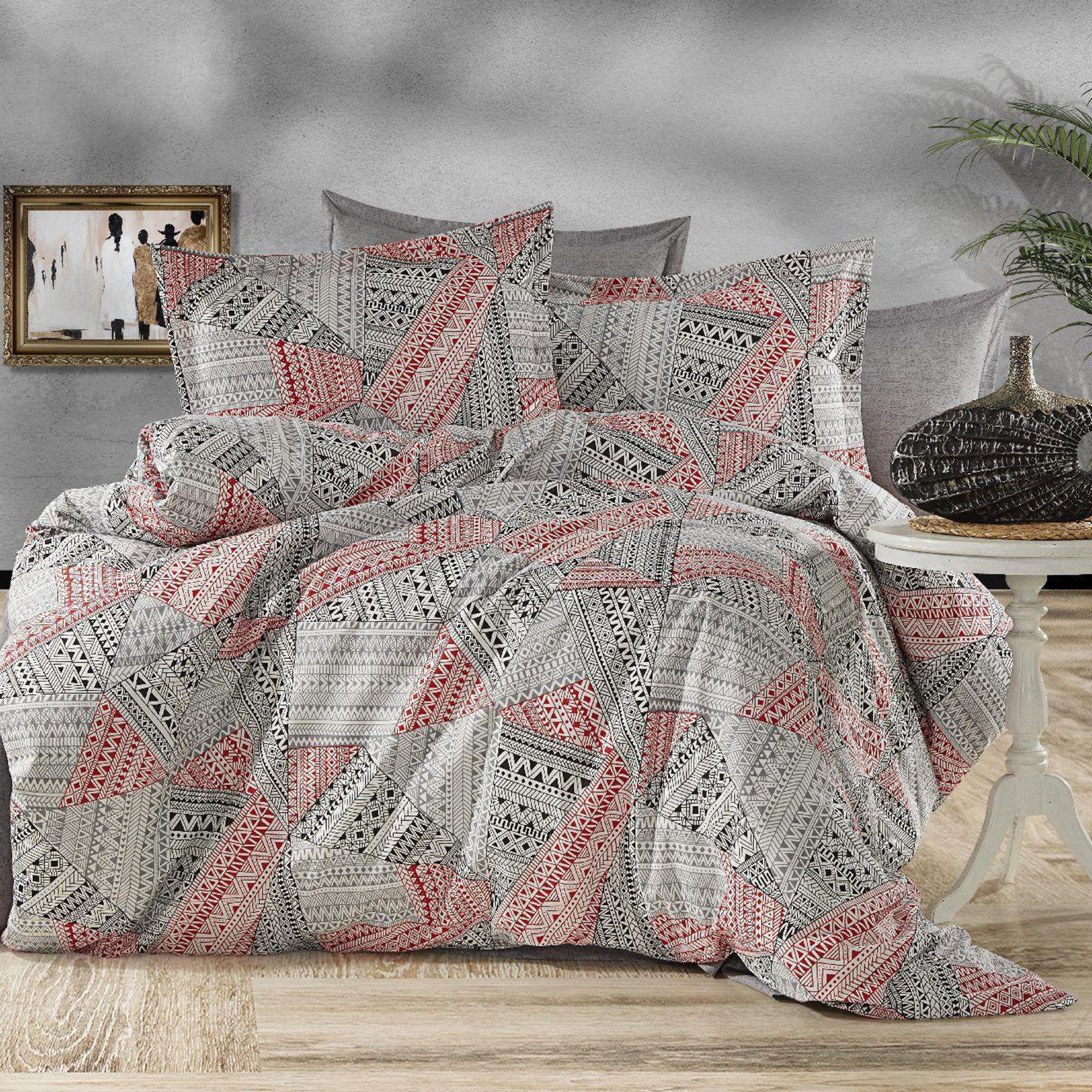 Lenjerie de pat bumbac 100% - 4 piese | 12860-R