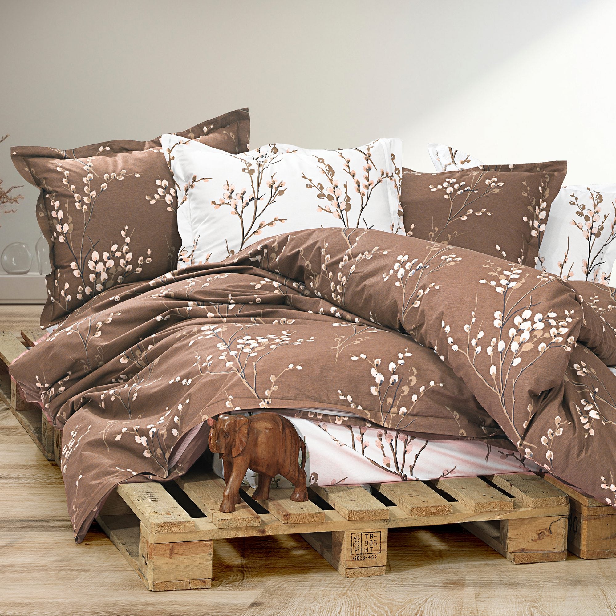 Lenjerie de pat bumbac 100% - 4 piese | 17827-R