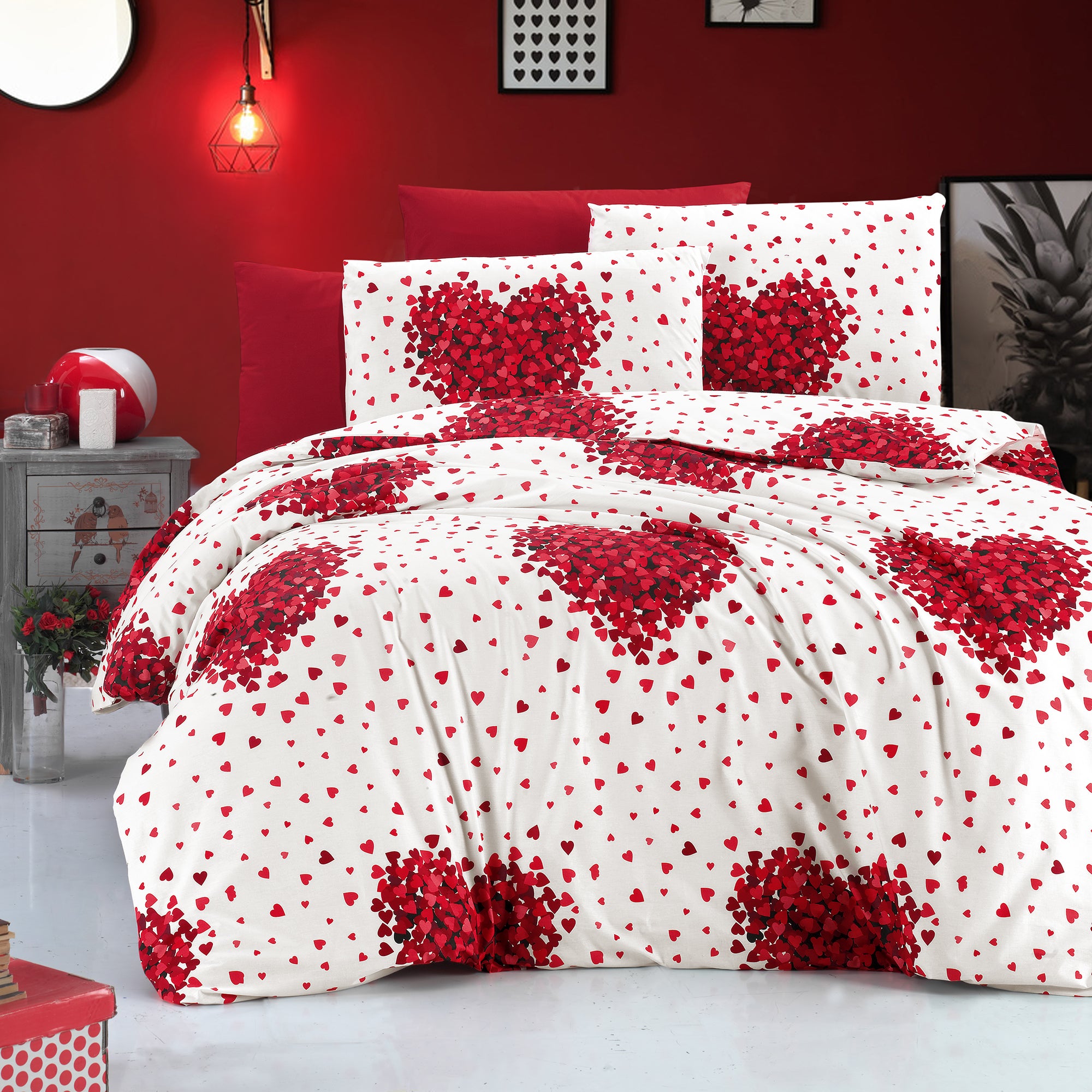 Lenjerie de pat bumbac 100% - 4 piese | 17814-R
