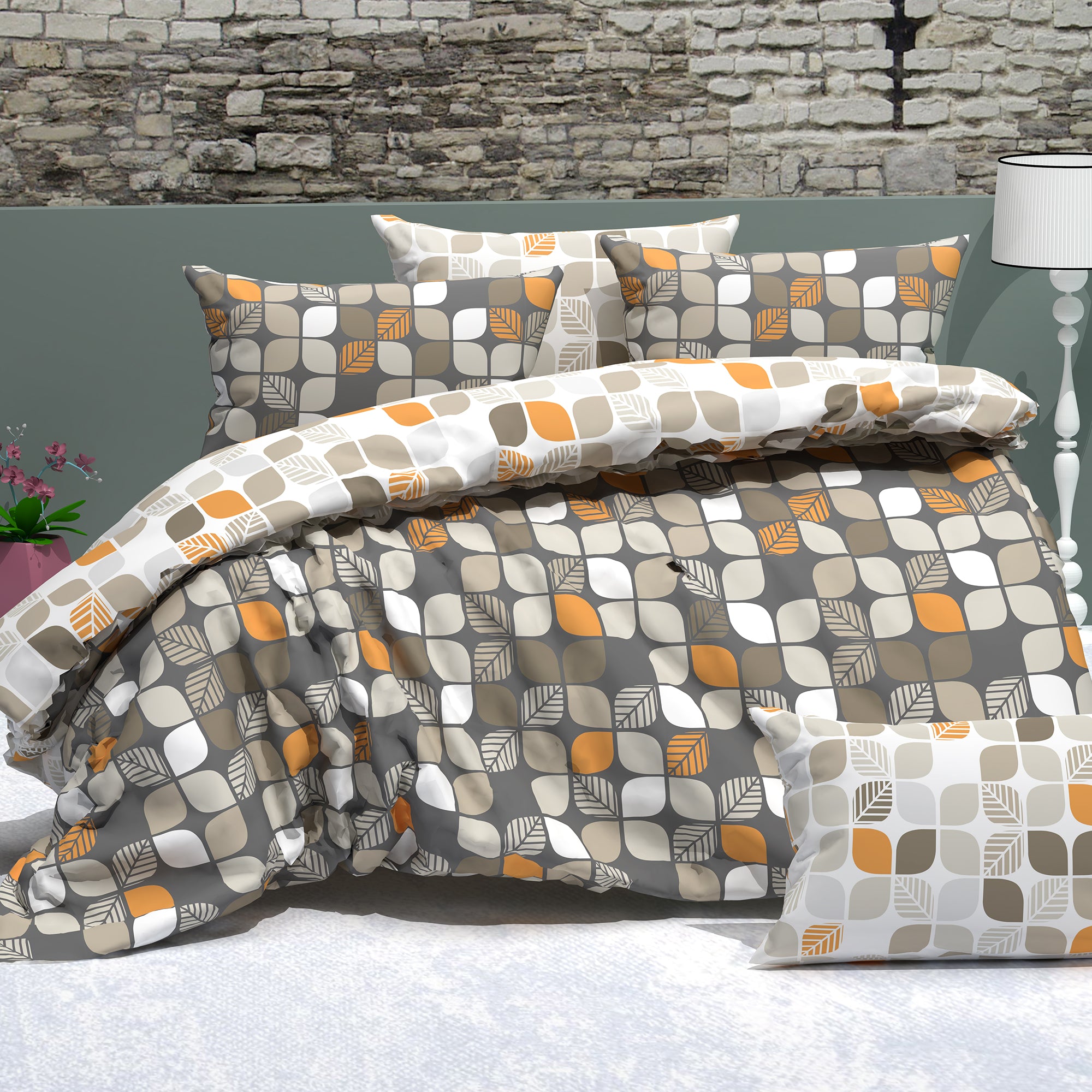 Lenjerie de pat bumbac 100% - 4 piese | 17809-R