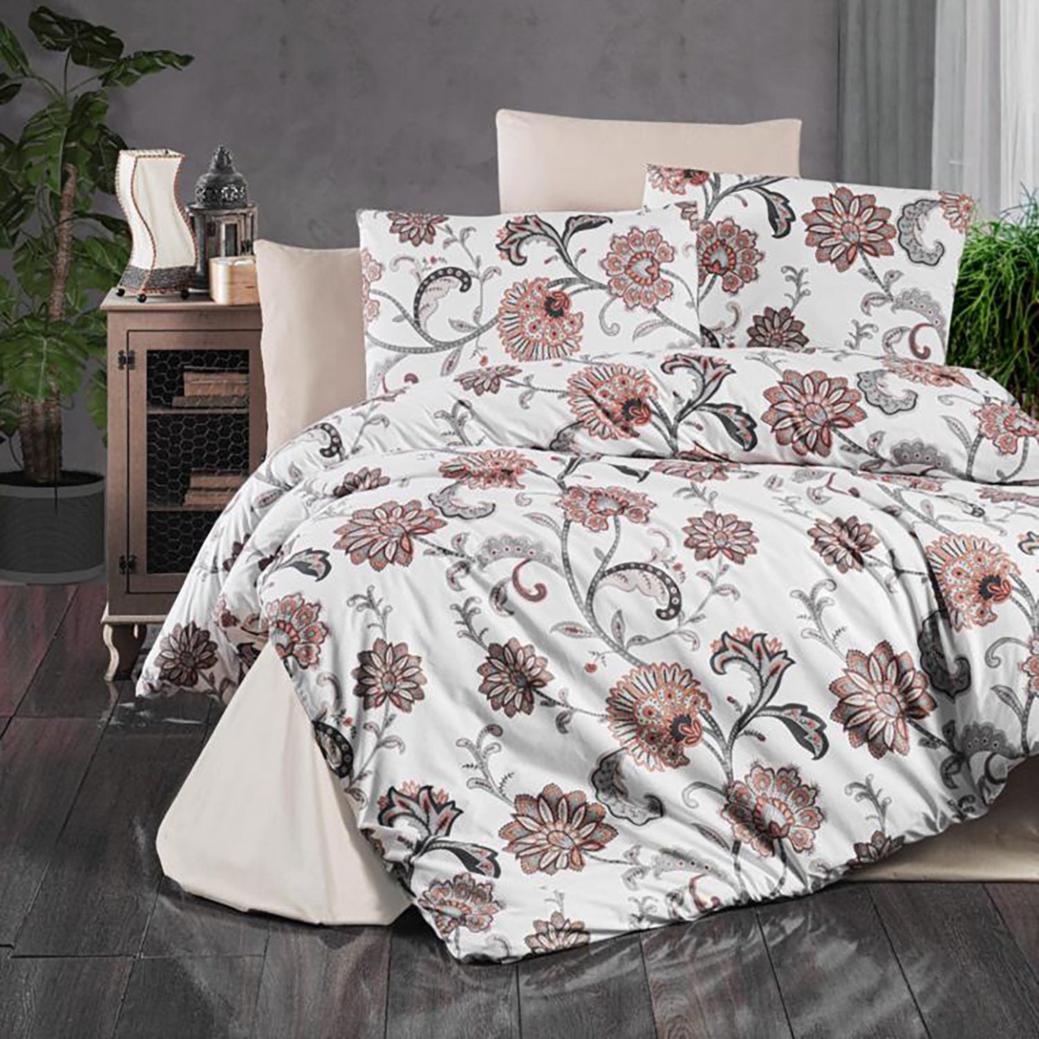 Lenjerie de pat ranforce Clasy King size  | 11264-R