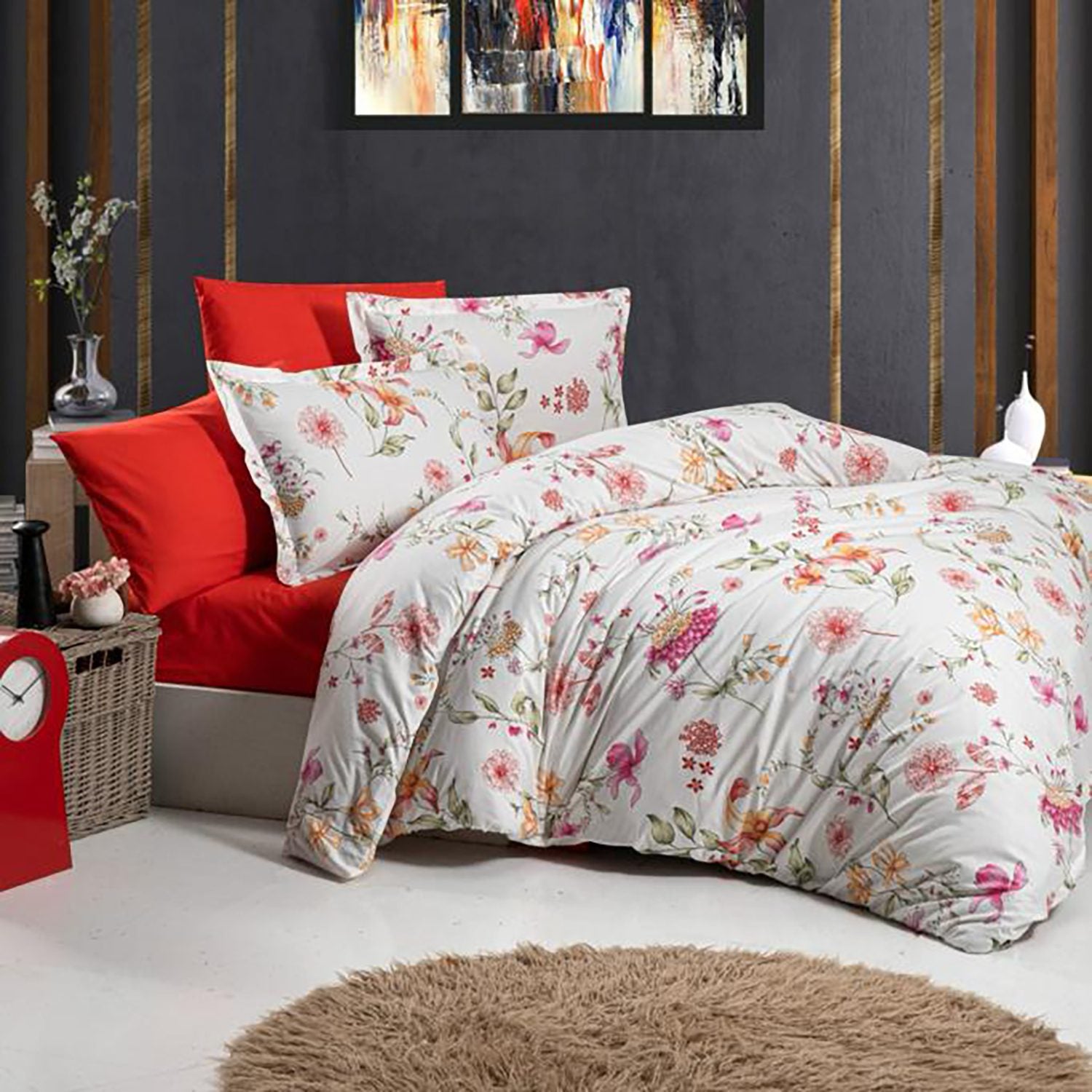 Lenjerie de pat ranforce Clasy King size  | 15579-R