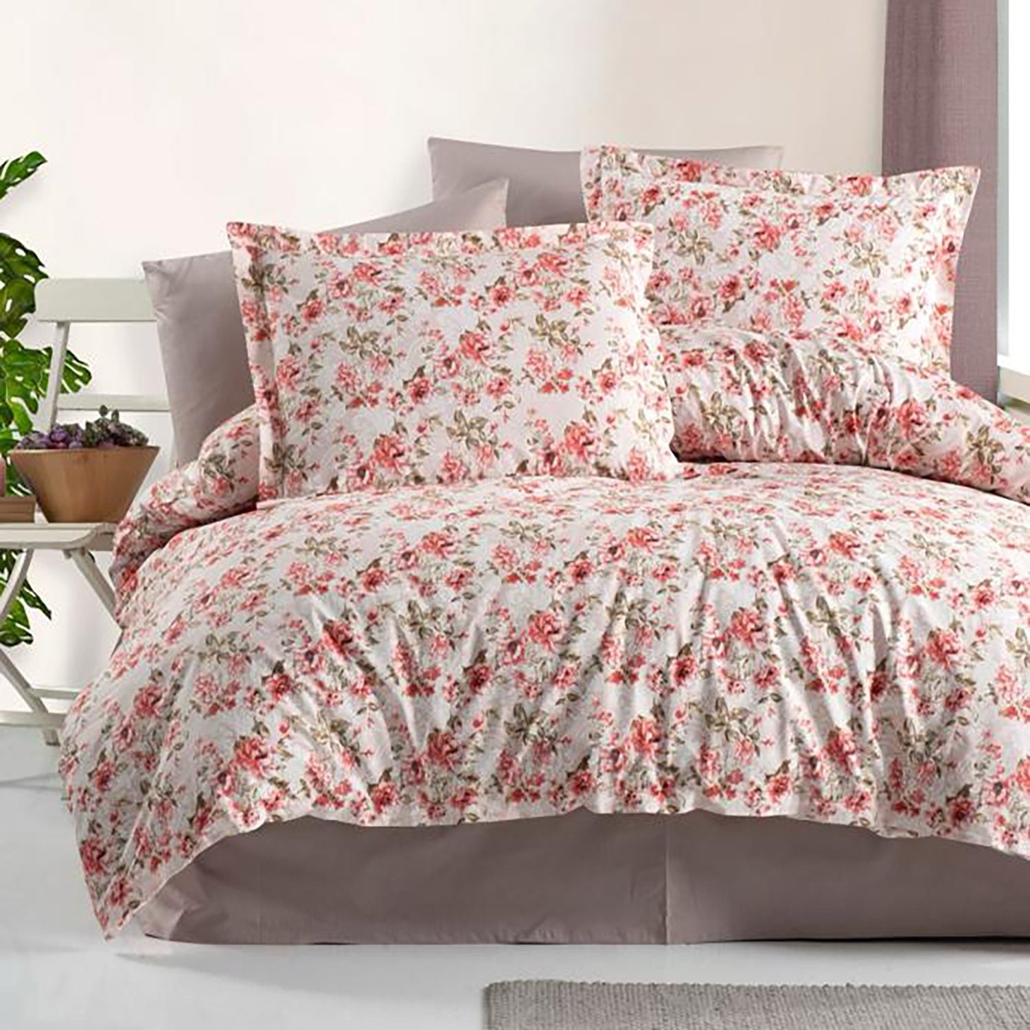 Lenjerie de pat ranforce Clasy King size  | 11278-R