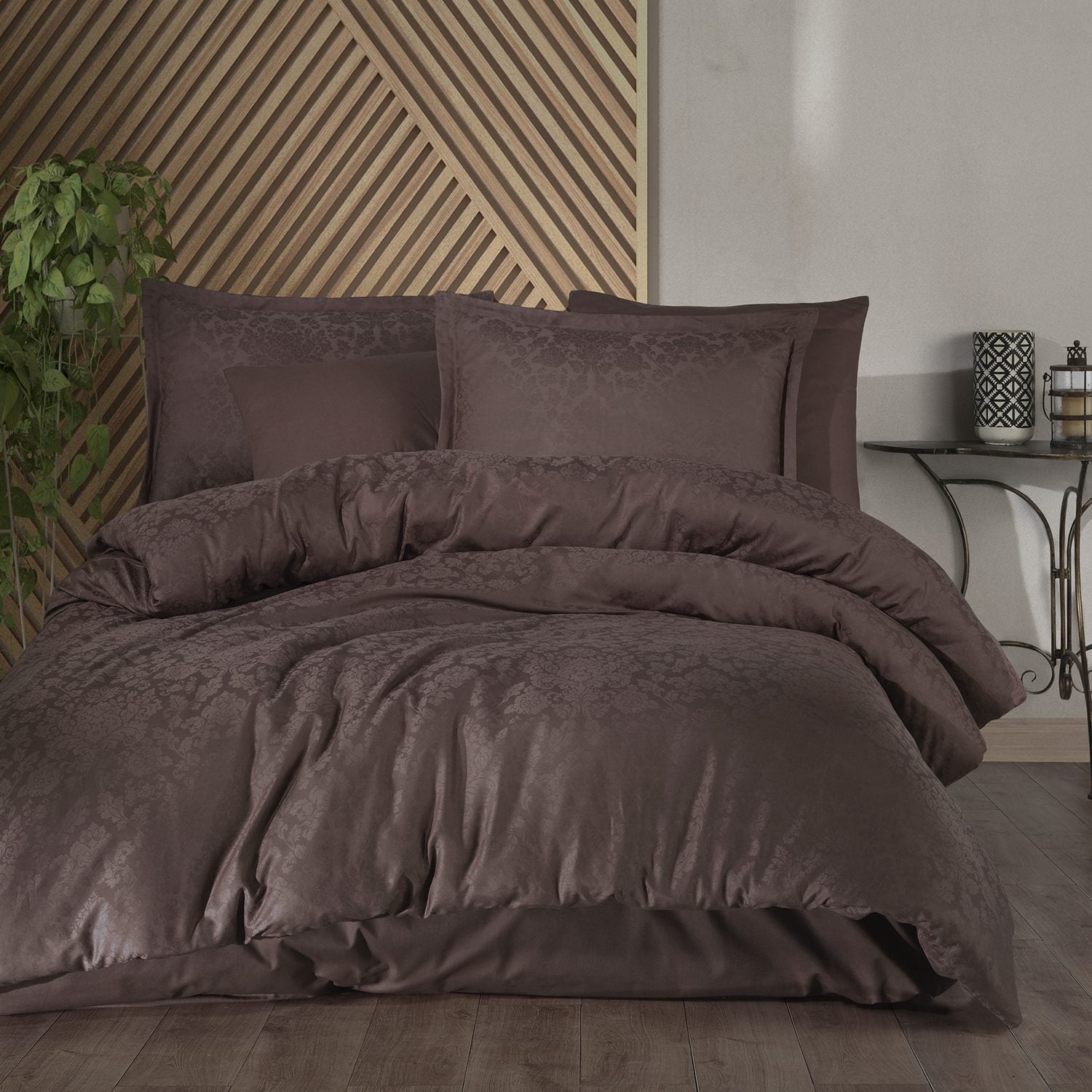 Lenjerie de pat Jacquard bumbac 100% - 6 piese | 9752-R