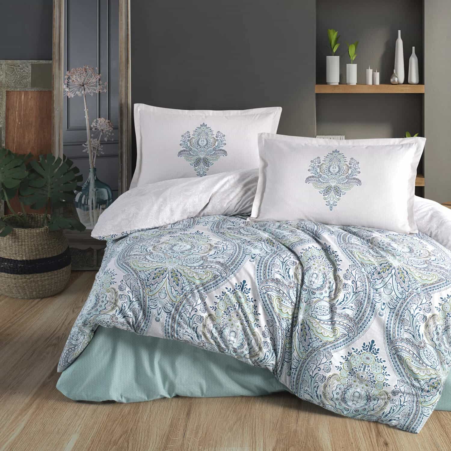 Lenjerie de pat ranforce Clasy King size  | 6899-R