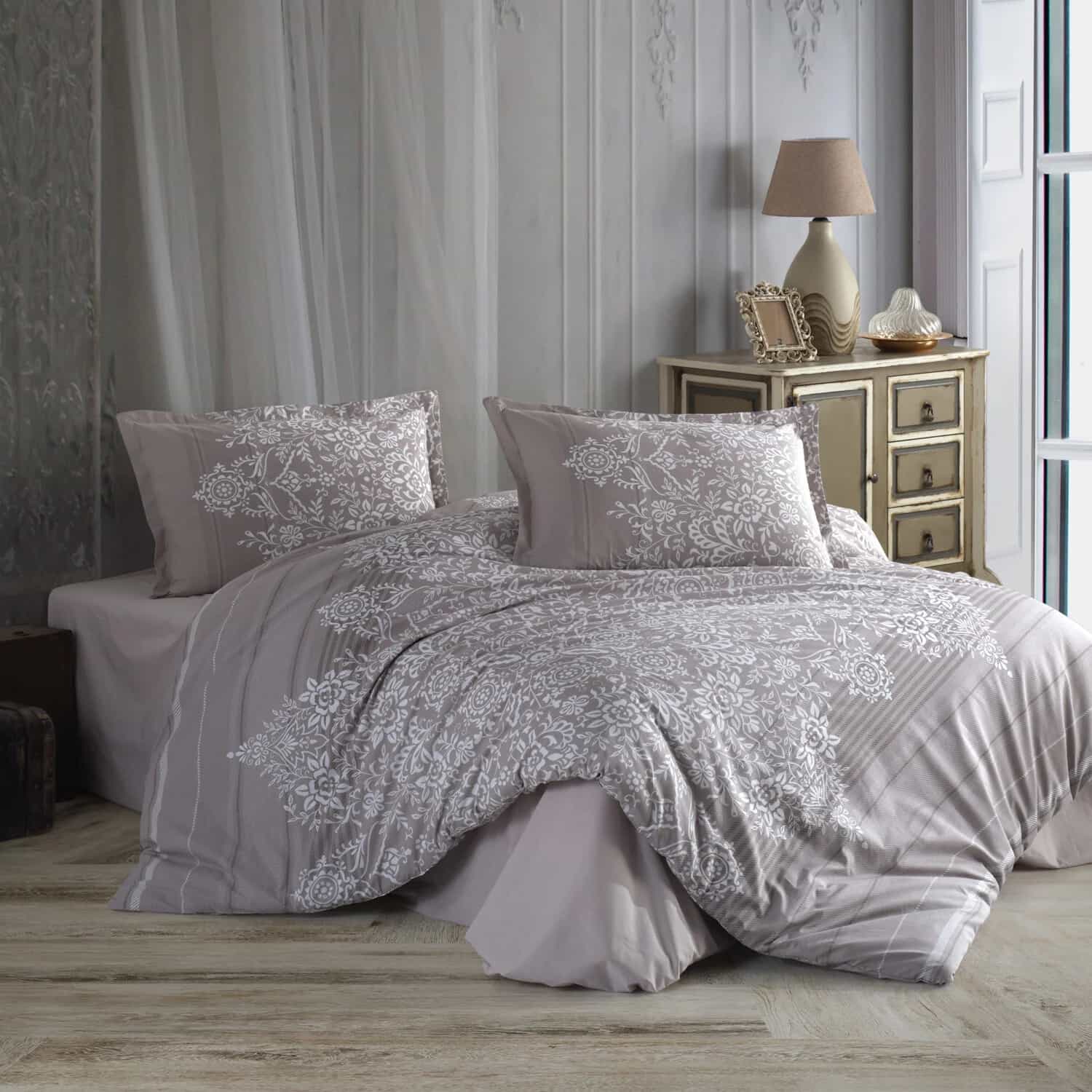 Lenjerie de pat ranforce Clasy King size  | 6899-R