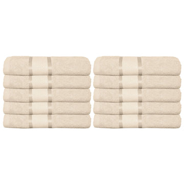 Set 10 prosoape 100% Bumbac - model NewLook Border | 0068