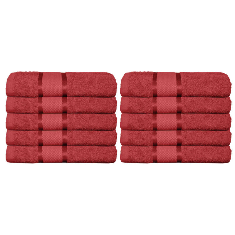 Set 10 prosoape 100% Bumbac - model NewLook Border | 0075