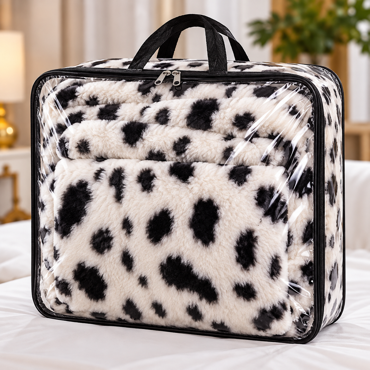 Lenjerie de pat cocolino cu blanita - gama Luxury / cu elastic - 4 piese | 19754-VH