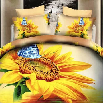 Lenjerie de pat bumbac digital print 3D – 4 piese | 2576-R