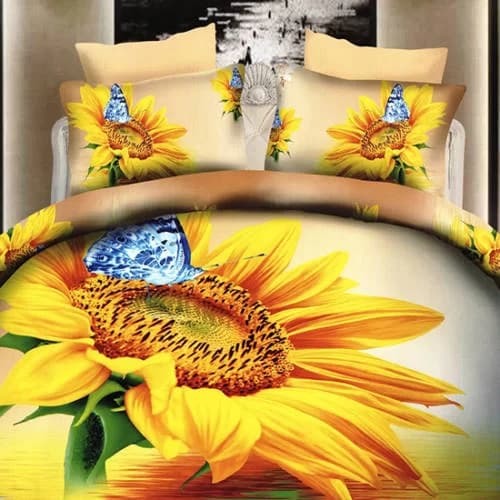 Lenjerie de pat bumbac digital print 3D – 4 piese | 2576-R