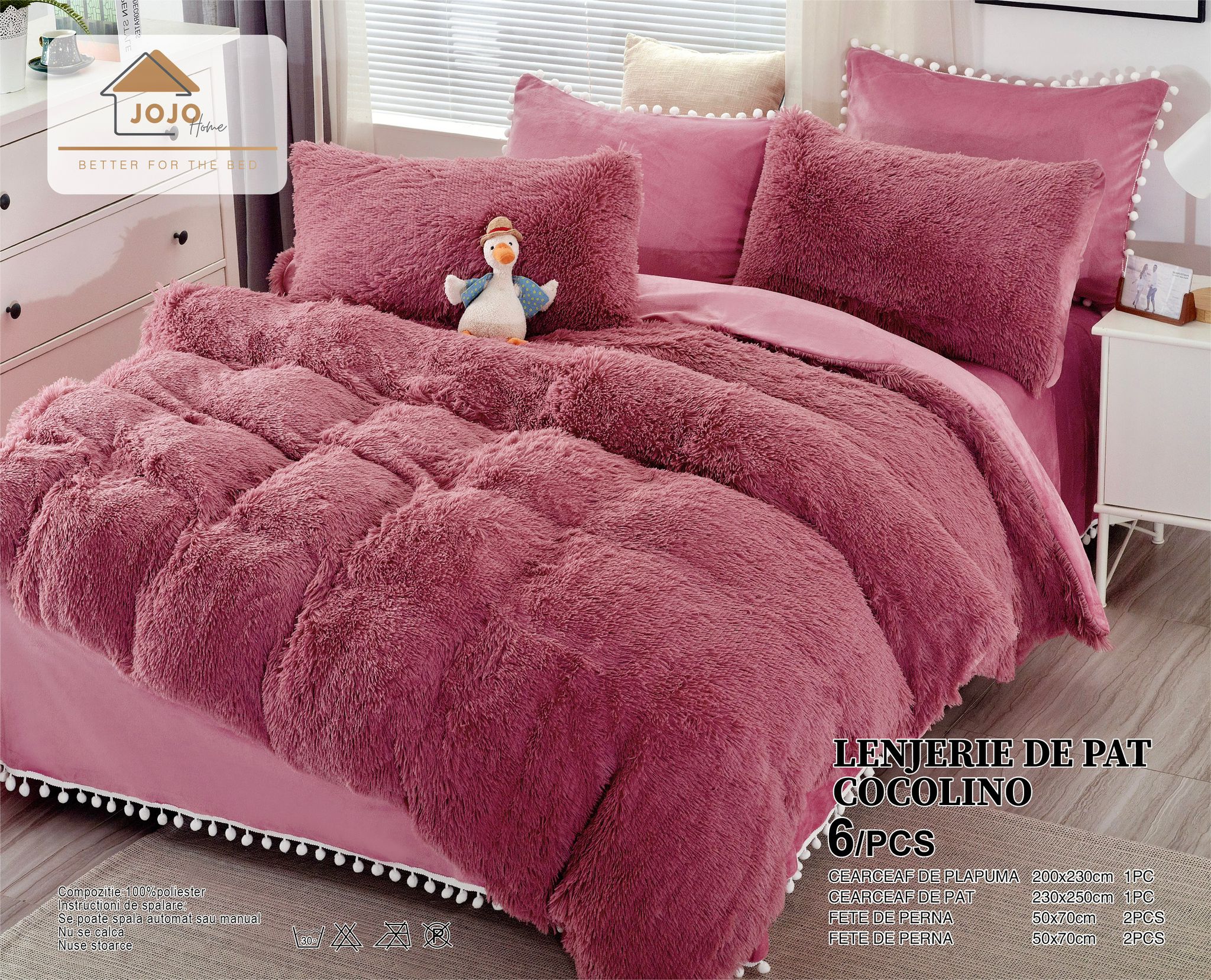 Lenjerie de pat cocolino Fluffy – 6 piese | 5271-J