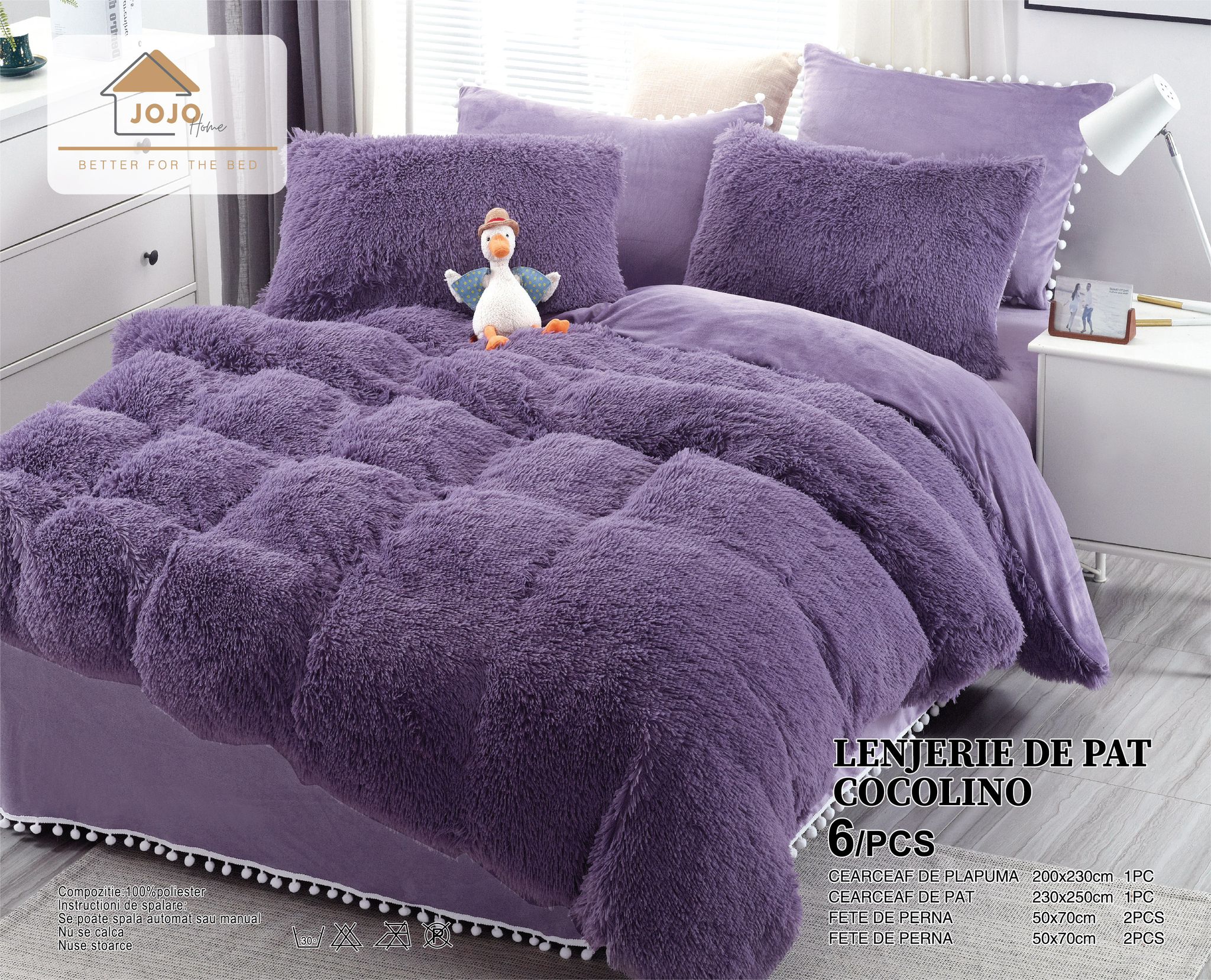 Lenjerie de pat cocolino Fluffy – 6 piese | 5278-J