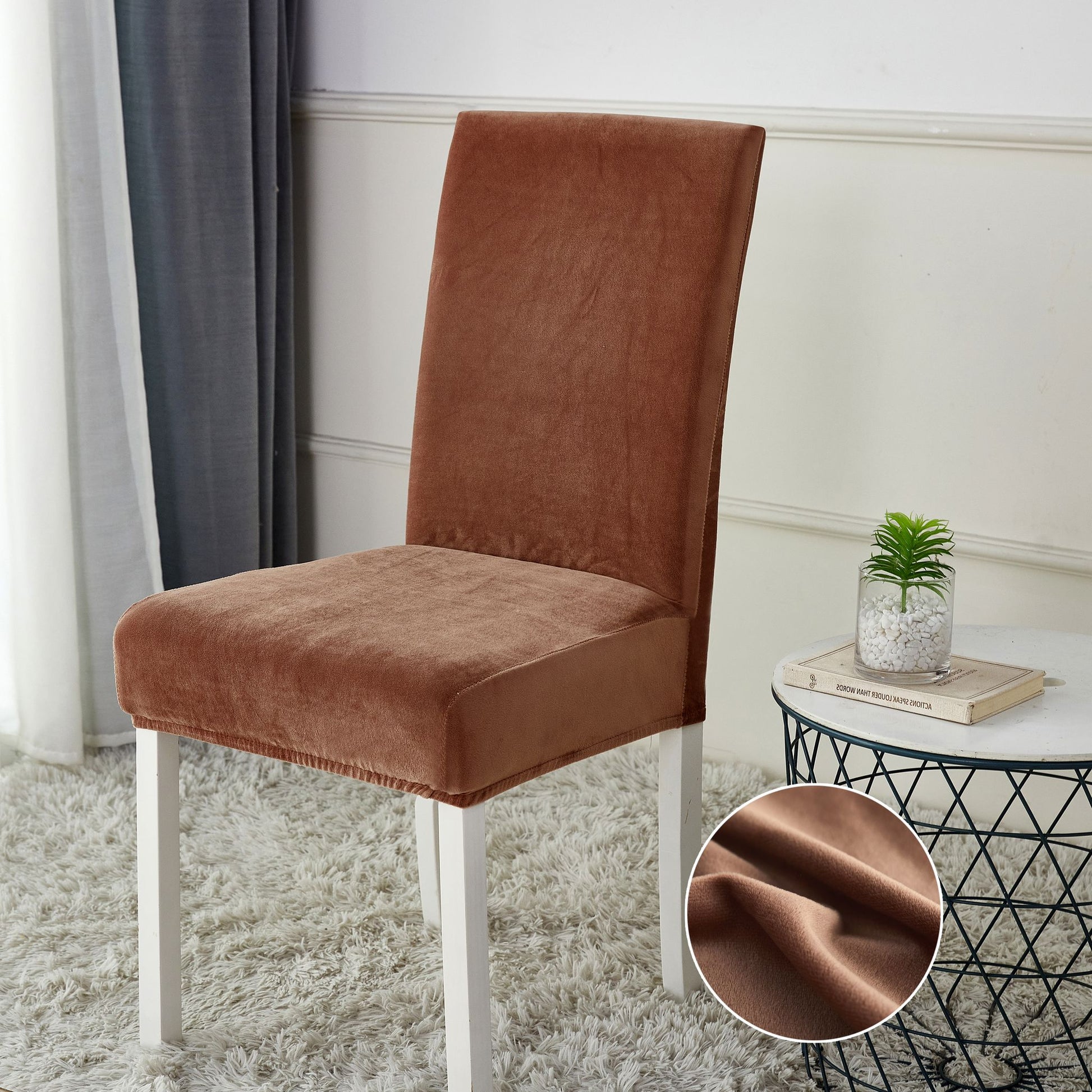 Set 6 huse de scaun Catifea - Marime universala | 5418
