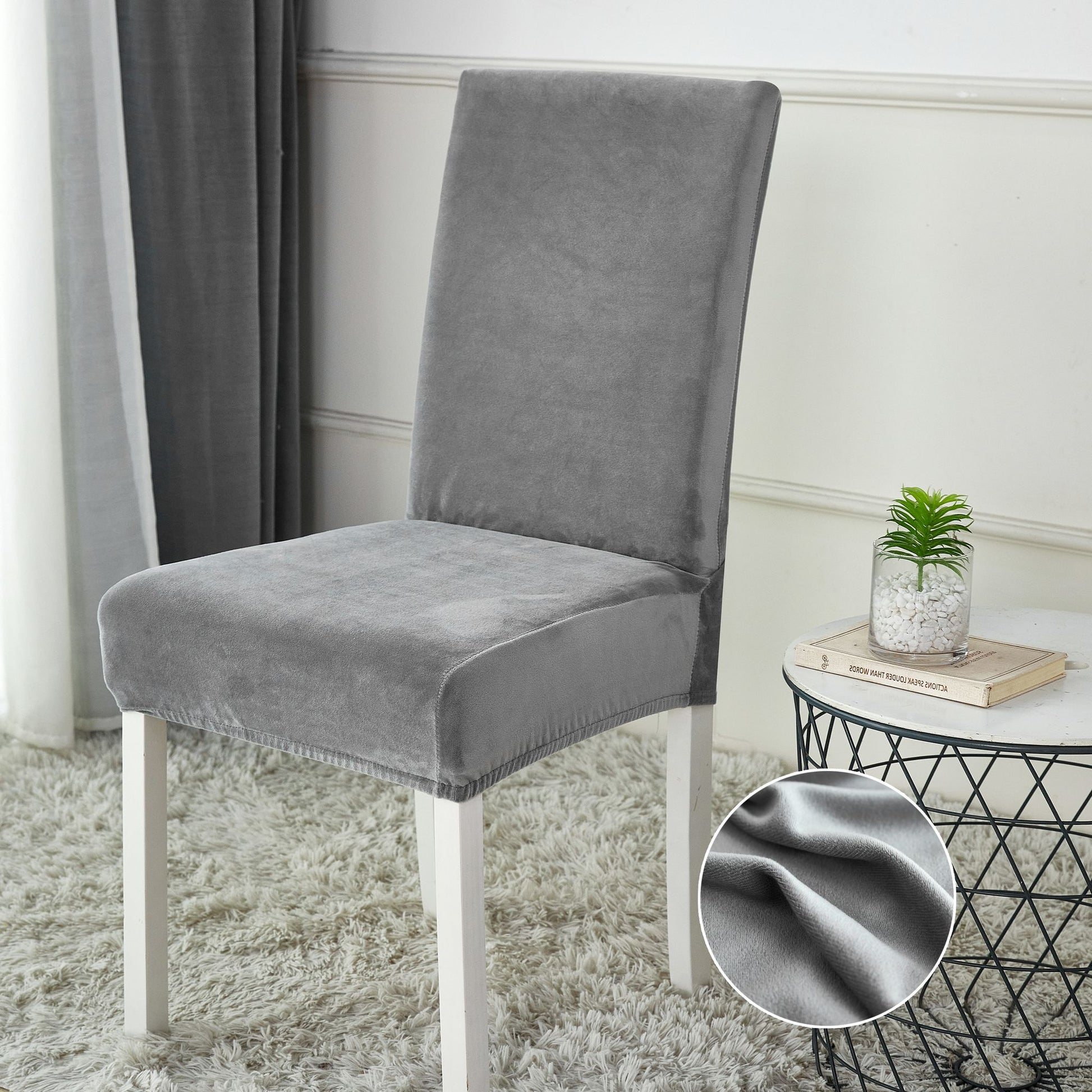 Set 6 huse de scaun Catifea - Marime universala | 5414