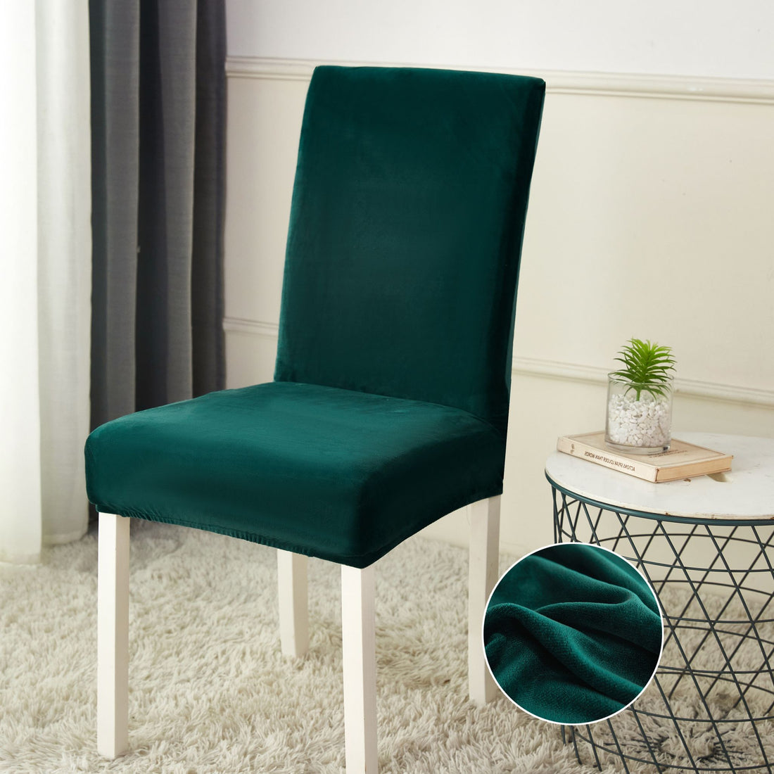 Set 6 huse de scaun Catifea - Marime universala | 5411