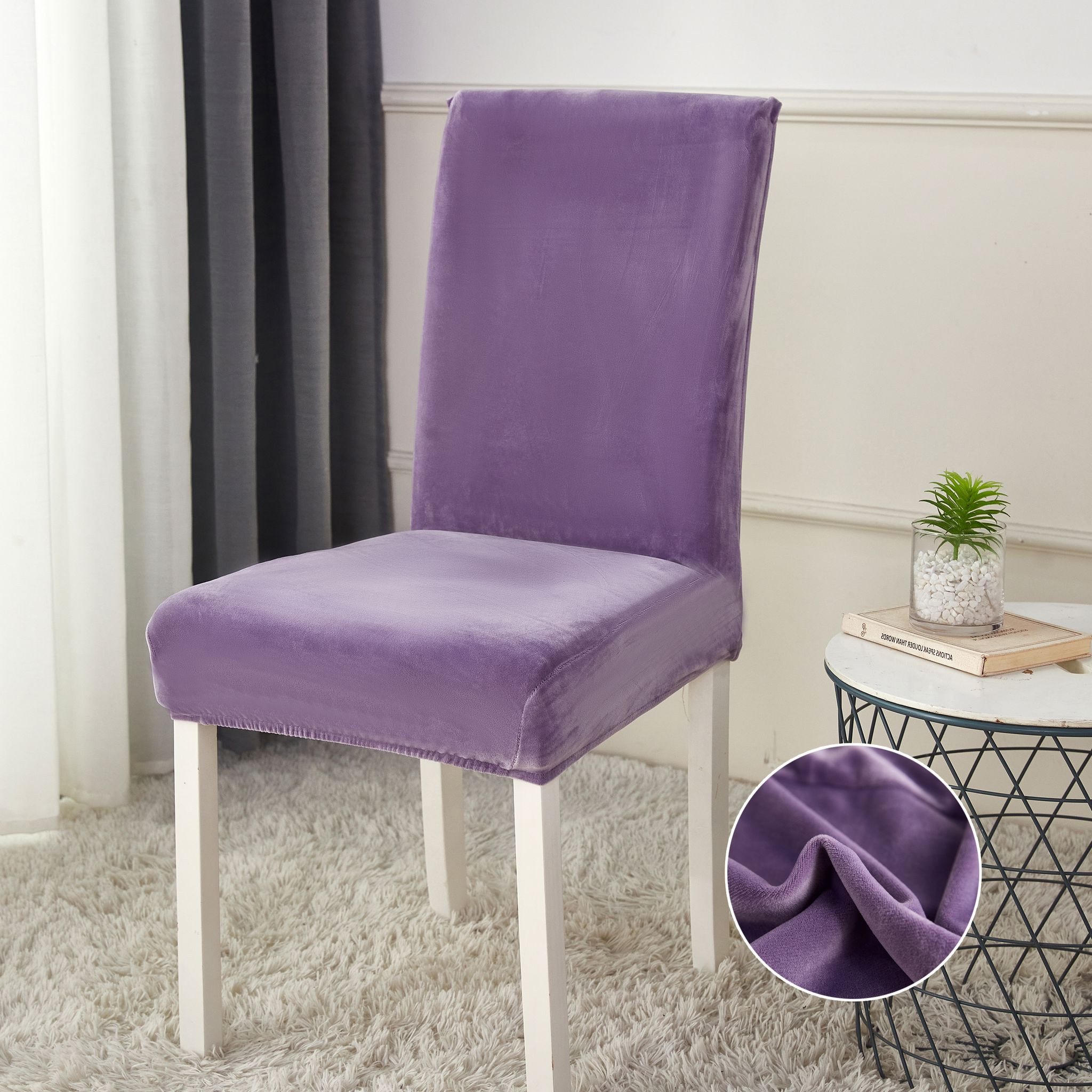 Set 6 huse de scaun Catifea - Marime universala | 5408