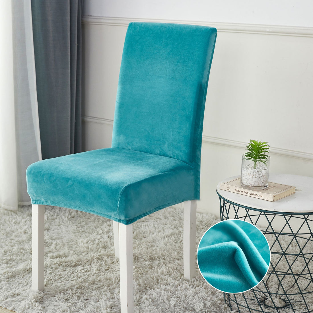 Set 6 huse de scaun Catifea - Marime universala | 5417