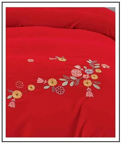 Lenjerie de pat bumbac finet Brodat de Lux – 4 piese | 6111-SE