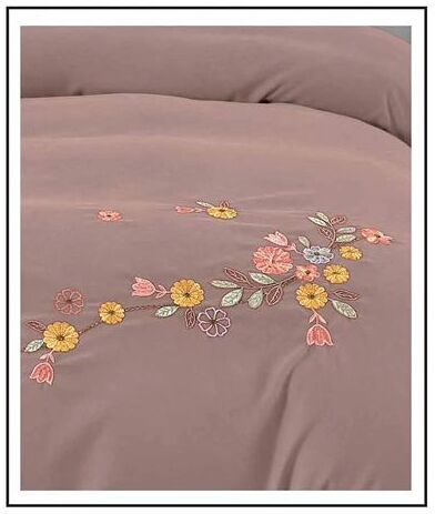 Lenjerie de pat bumbac finet Brodat de Lux – 4 piese | 6112-SE