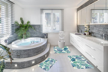 Covorase de baie, 3 piese, 3D, Antiderapante | 6717