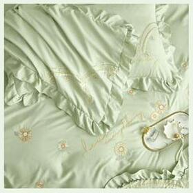 Lenjerie de pat bumbac Brodat Deluxe - 4 piese | 7112-VH