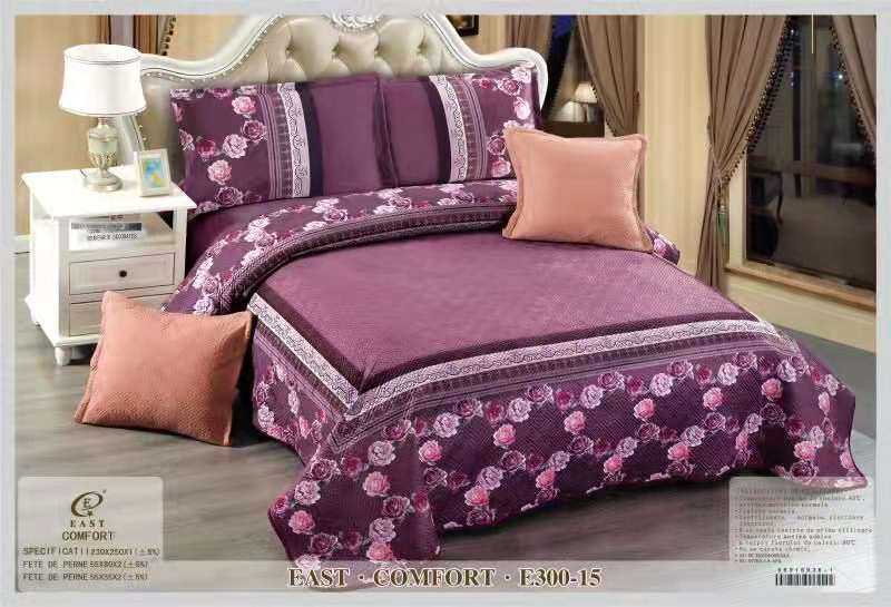 Cuvertura de pat de catifea Deluxe - 5 piese | 9407-CH